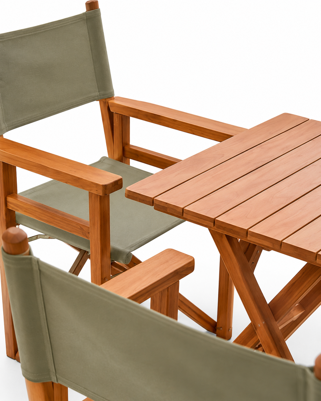 Saba Tatu Outdoor Folding Set — handcrafted African outdoor by Nawiri Furniture in Kenya (view 3)