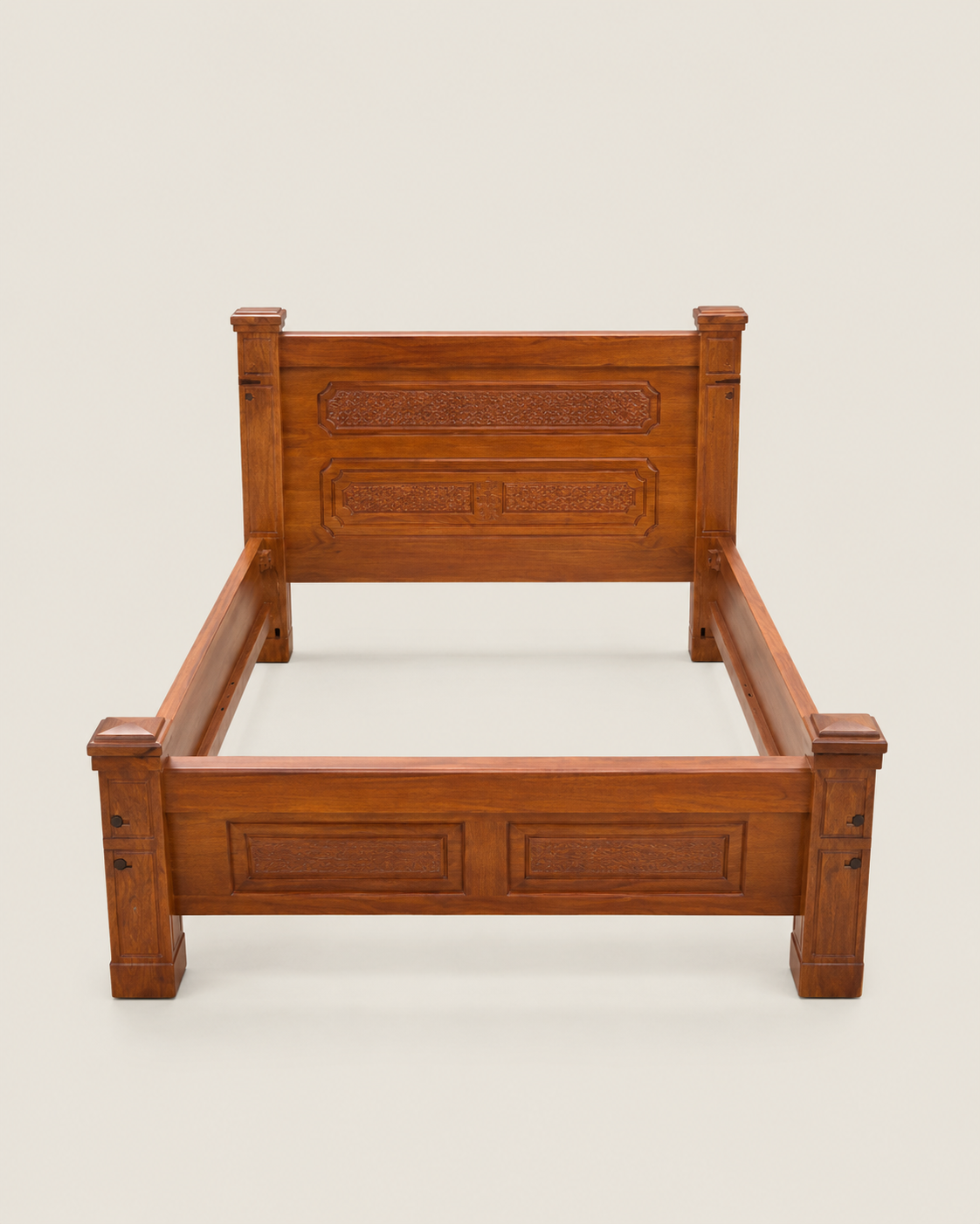 5 by 6 Msasa Ensemble Bed — handcrafted African furniture by Kim's furniture in Kenya (view 2)