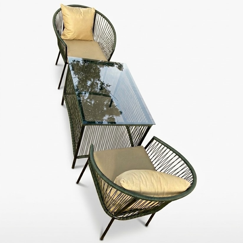 Mbingu Balcony Seat & Table — handcrafted African outdoor by Zidanekisilu148 in Kenya (view 2)