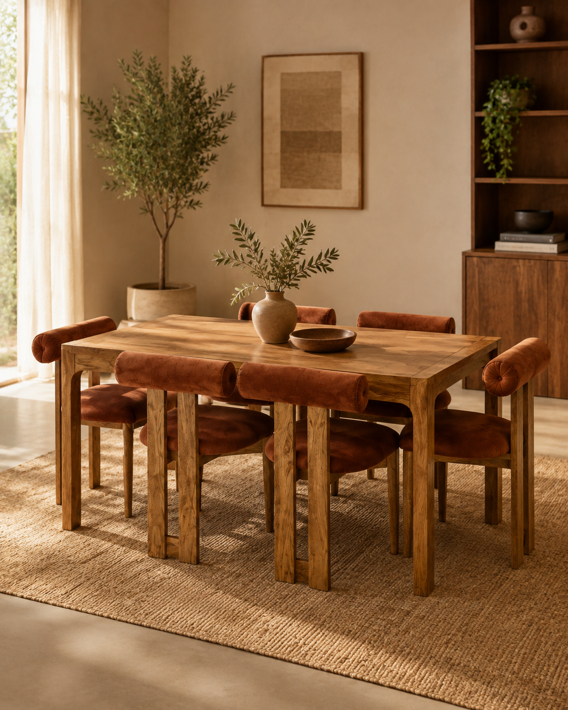 Upendo Heritage Dining Set — handcrafted African furniture by King Basu furniture and Decor  in Kenya
