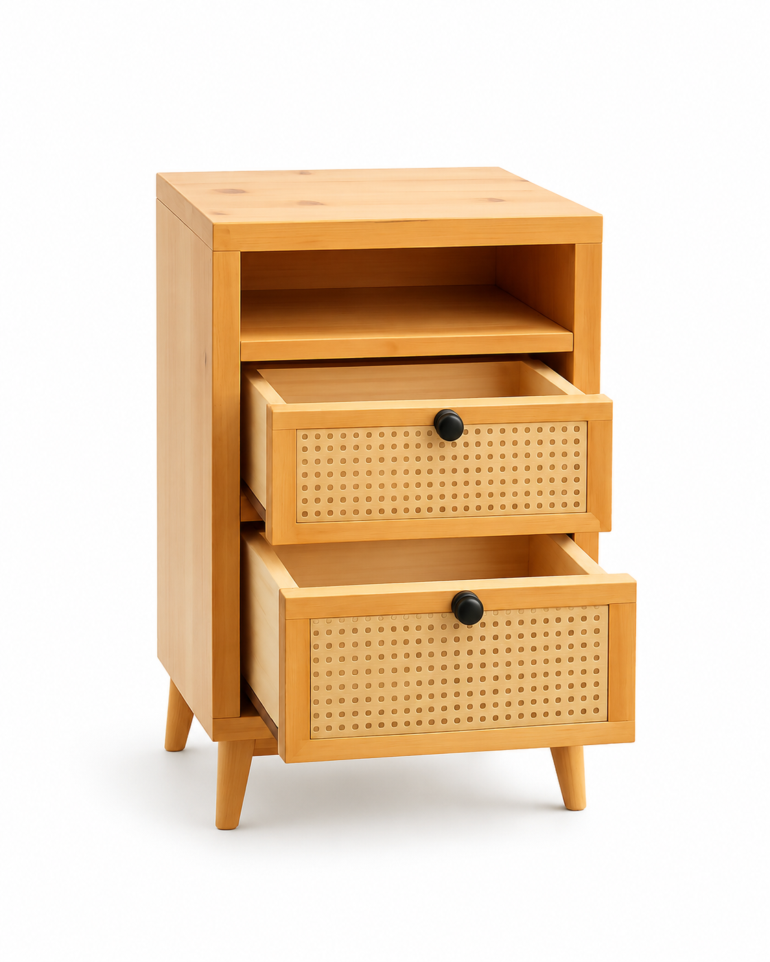 Funzi Rattan Nightstand — handcrafted African furniture by Mwangemis furniture in Kenya (view 3)
