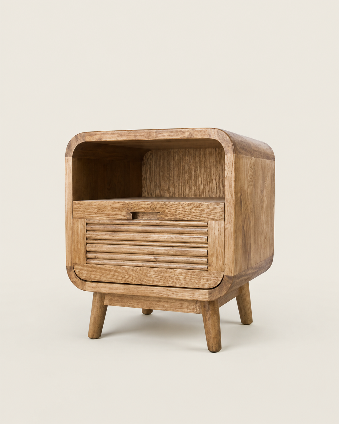 Beta Nightstand — handcrafted African furniture by Jipange wood and metal works  in Kenya (view 2)