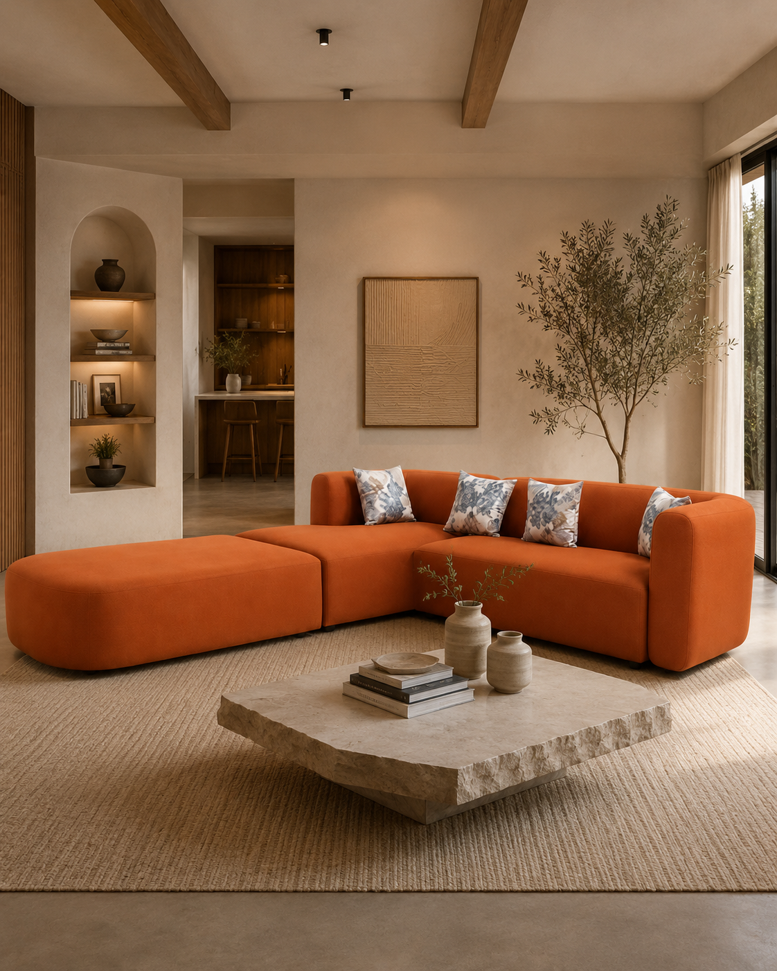 7 Seater Sectional Sofa — handcrafted African furniture by The MI Interiors  in Kenya