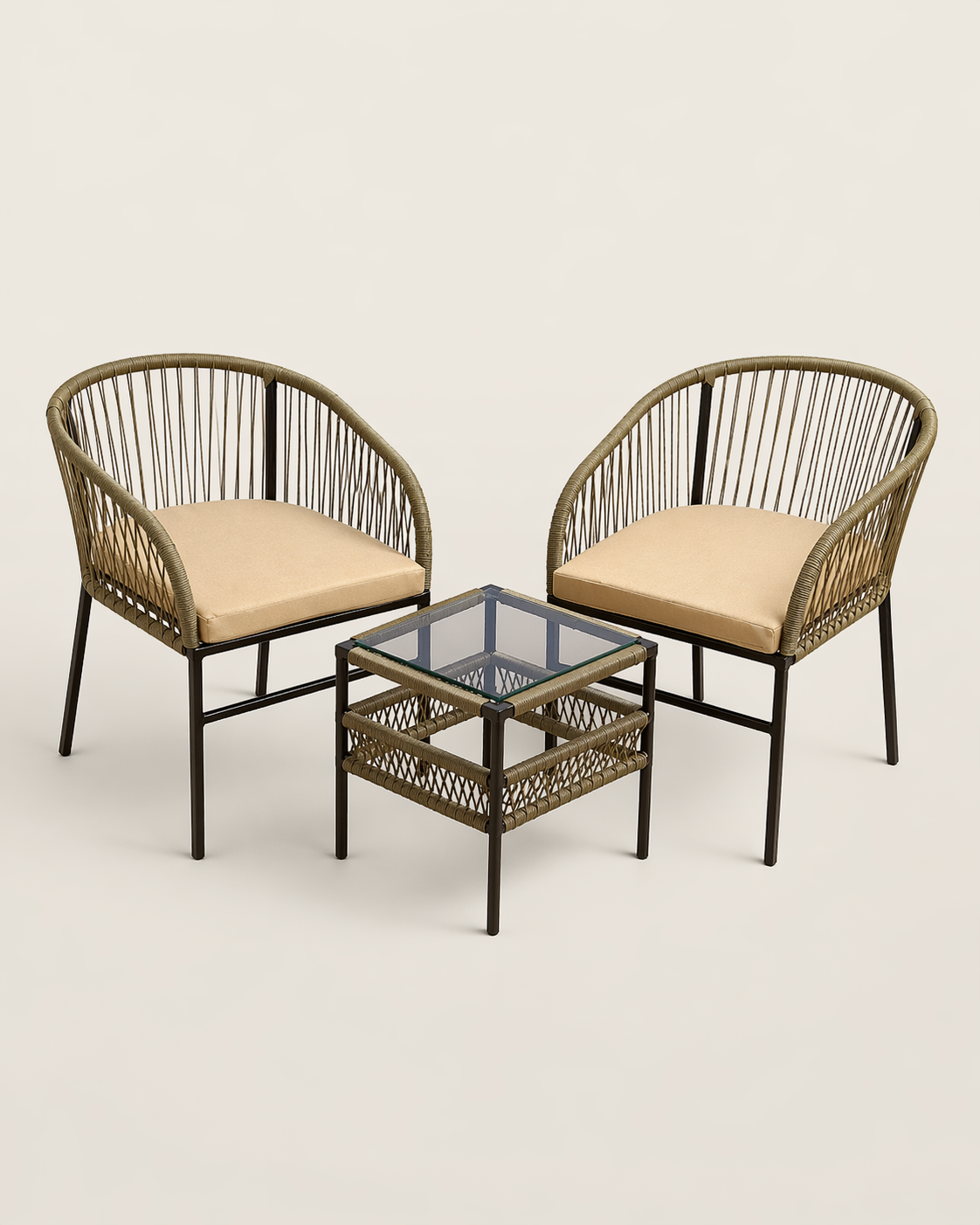 Dofina Outdoor Lounge Set | Kusi Weave — handcrafted African outdoor by Cate furniture  in Kenya (view 2)