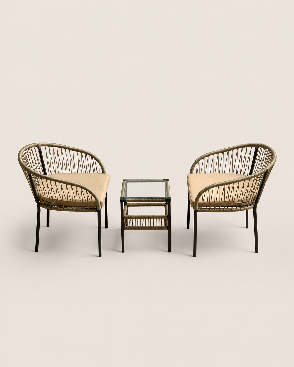 Dofina Outdoor Lounge Set | Kusi Weave — handcrafted African outdoor by Cate furniture  in Kenya
