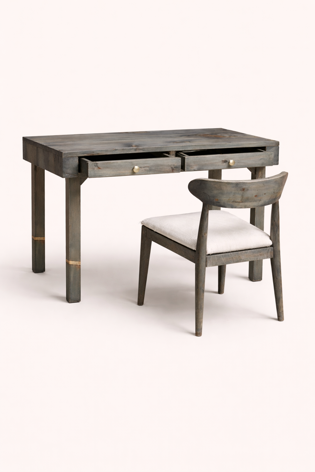 Sankofa Cypress Wood Desk & Chair Set — handcrafted African furniture by Cozy lifestyle furniture  in Kenya (view 2)