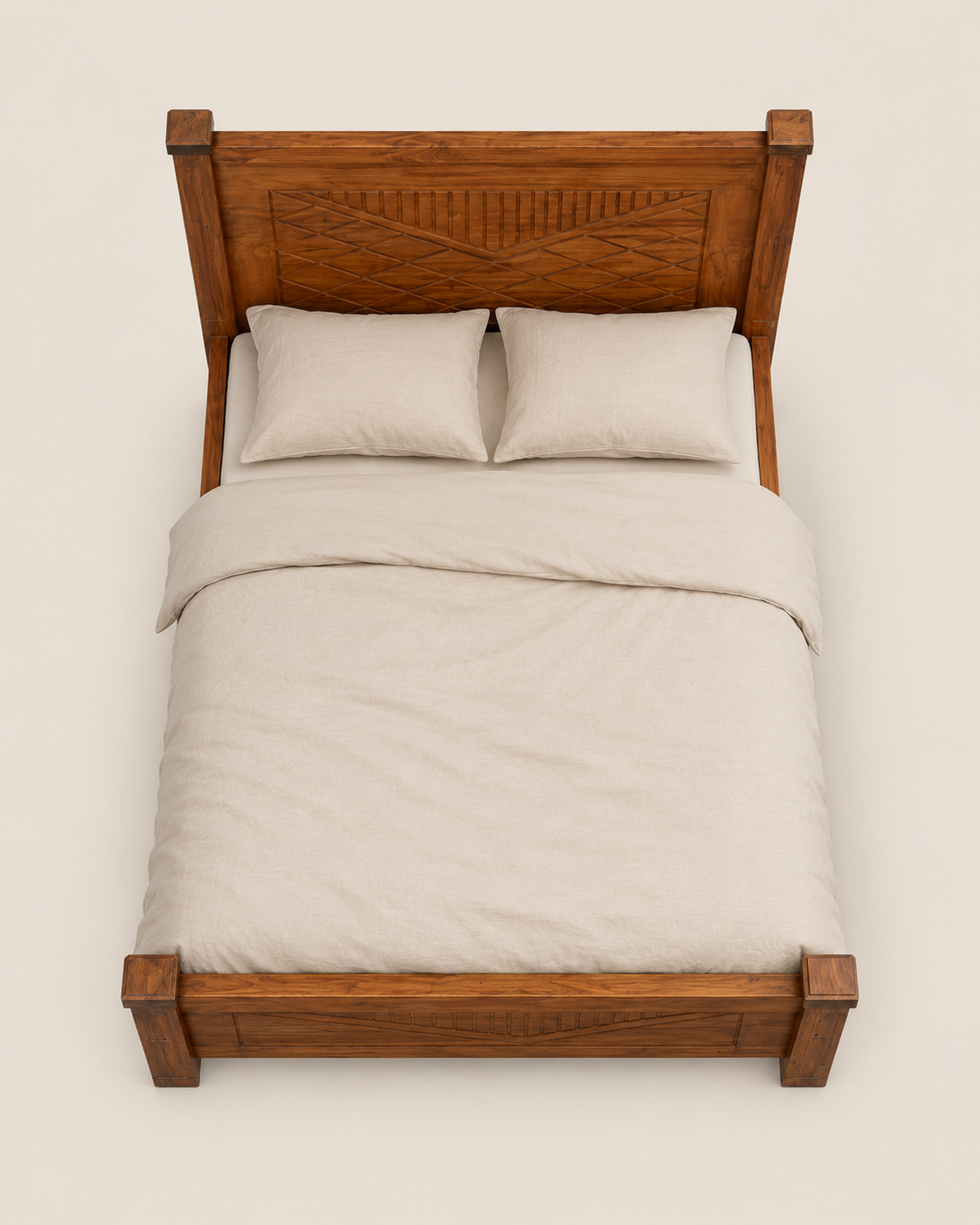 5 by 6 Kasuku Bed Frame — handcrafted African furniture by Woodfolks  in Kenya