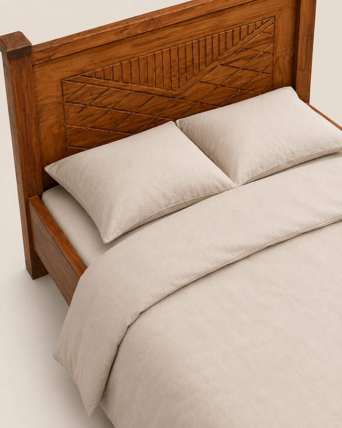 5 by 6 Kasuku Bed Frame — handcrafted African furniture by Woodfolks  in Kenya (view 3)