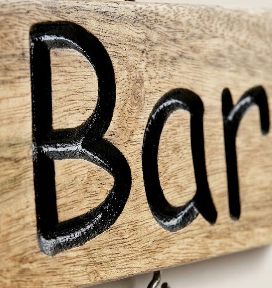 Efo Bar Sign — handcrafted African outdoor by Dankass Art and Signs  in Kenya (view 3)