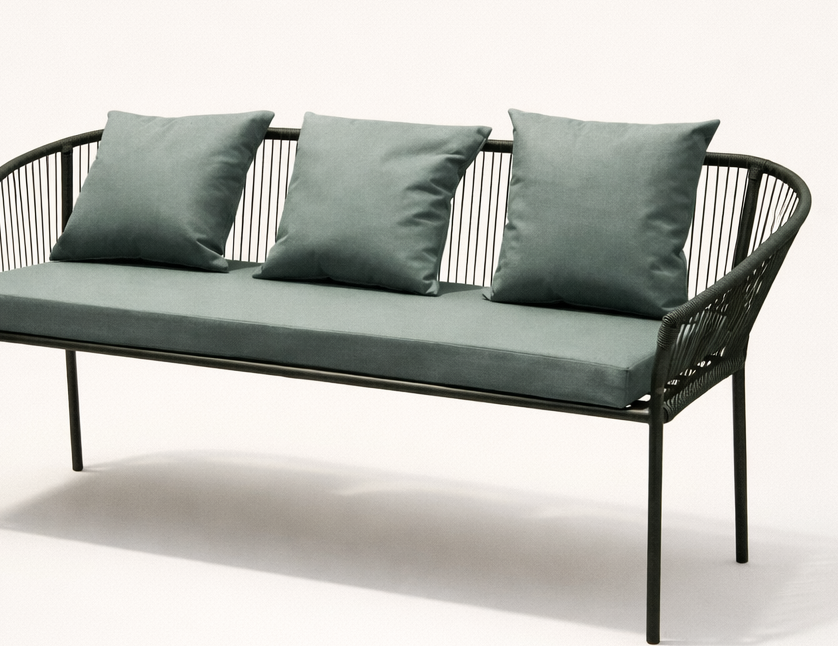 Kalenjin 3 Seater Balcony Chair — handcrafted African outdoor by JB.masaku in Kenya (view 3)