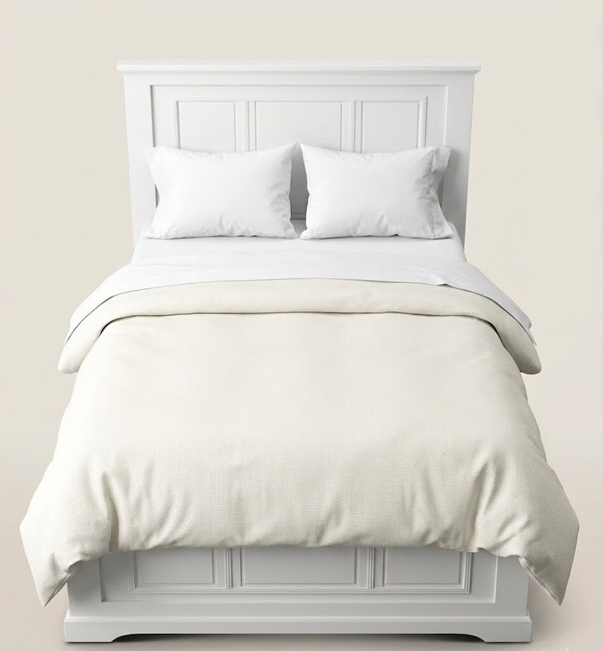 Mvumo 4*6 White Panel Bed — handcrafted African furniture by High point in Kenya
