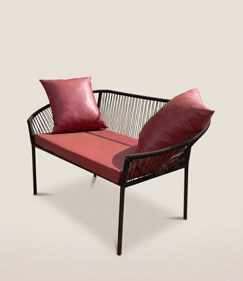 Kikonde 2Seater Balcony Seat Kwetu — handcrafted African outdoor by Vincent furniture  in Kenya