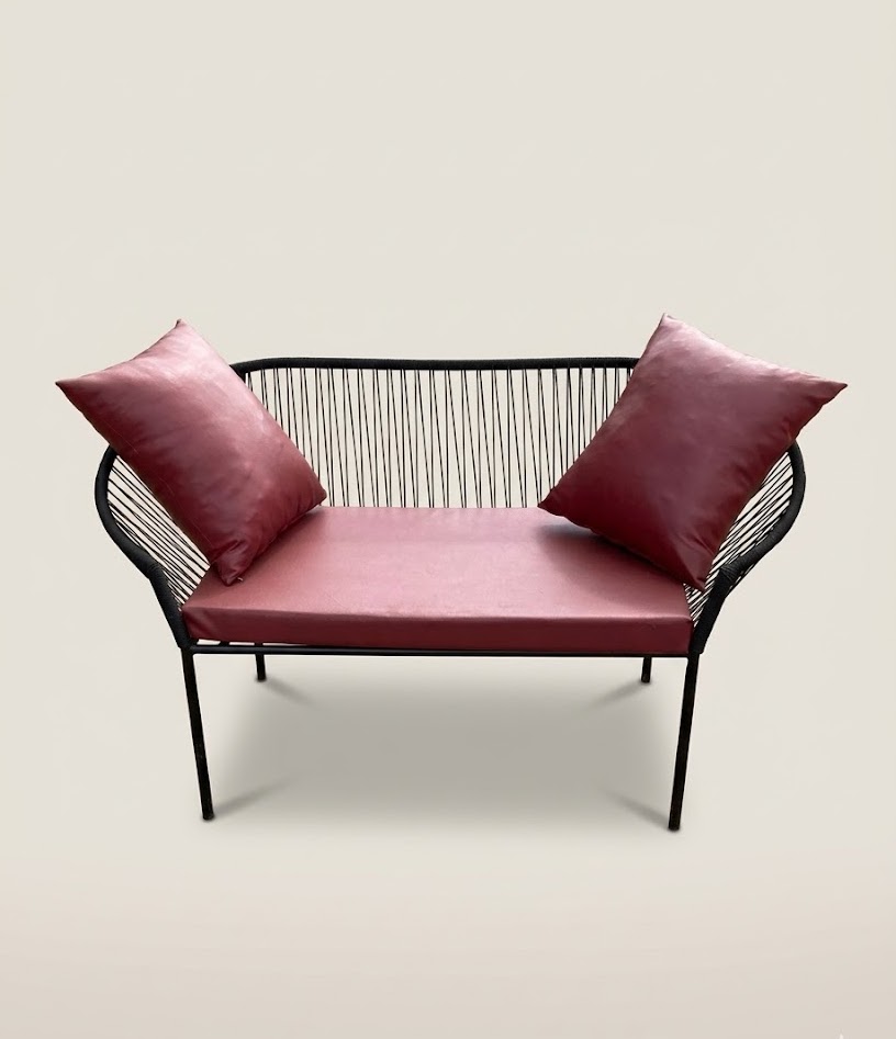 Kikonde 2Seater Balcony Seat Kwetu — handcrafted African outdoor by Vincent furniture  in Kenya (view 2)