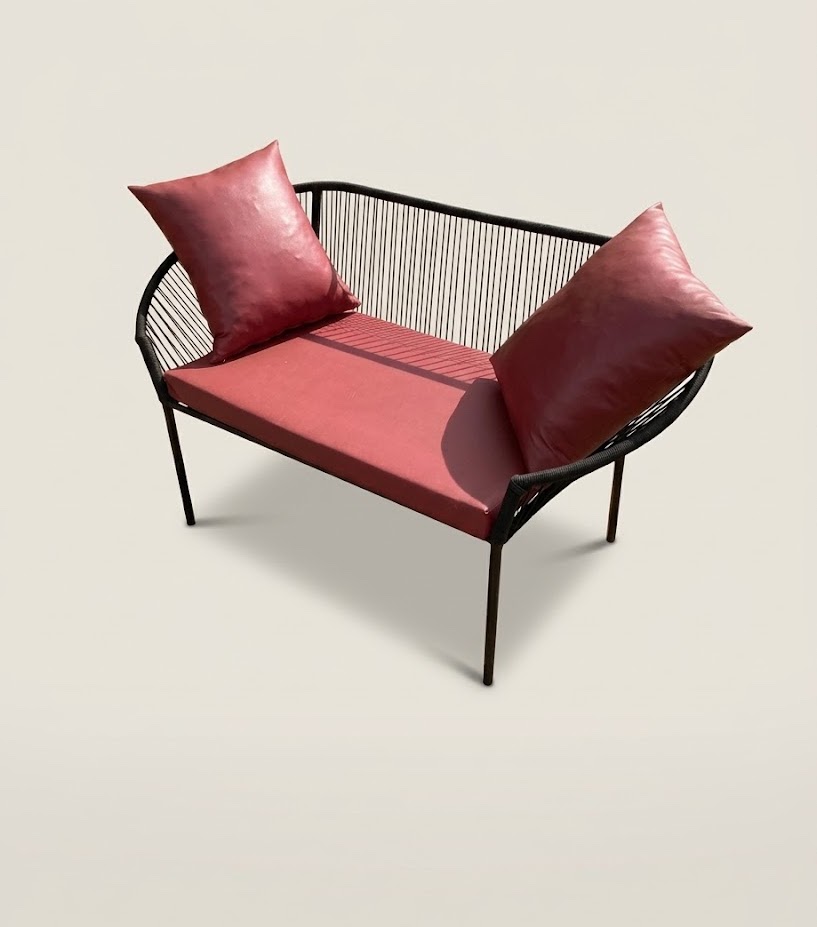 Kikonde 2Seater Balcony Seat Kwetu — handcrafted African outdoor by Vincent furniture  in Kenya (view 3)