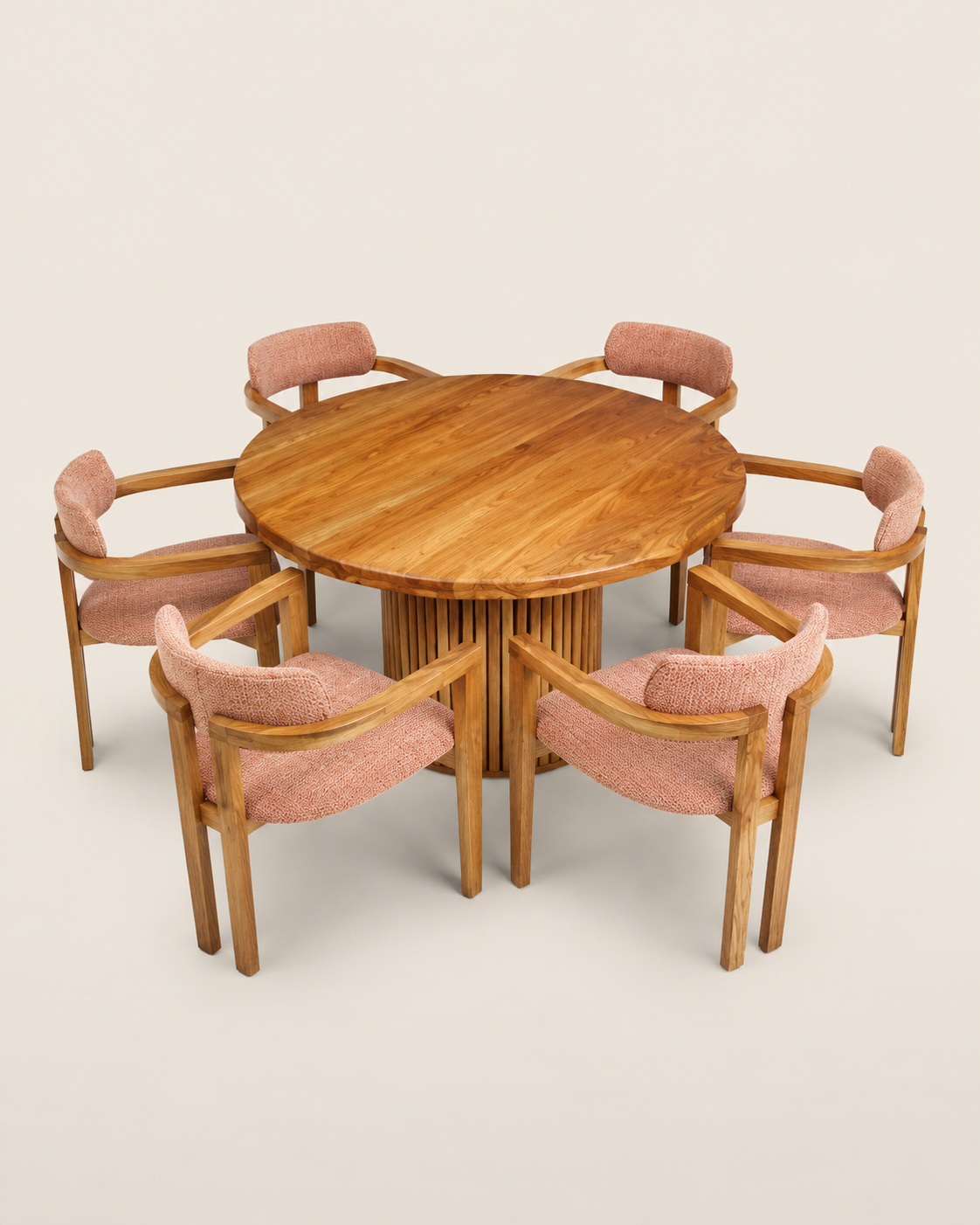 Funzi Dining Ensemble — handcrafted African furniture by Ekram furniture in Kenya