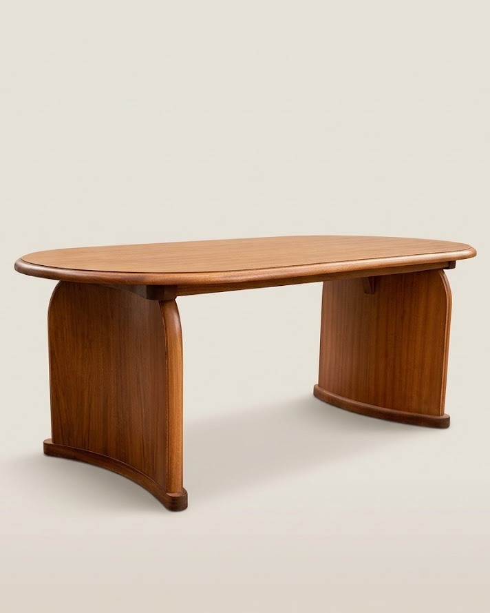 Round, curved leg coffee table Kipawa — handcrafted African furniture by El Mundo Furniture in Kenya (view 3)