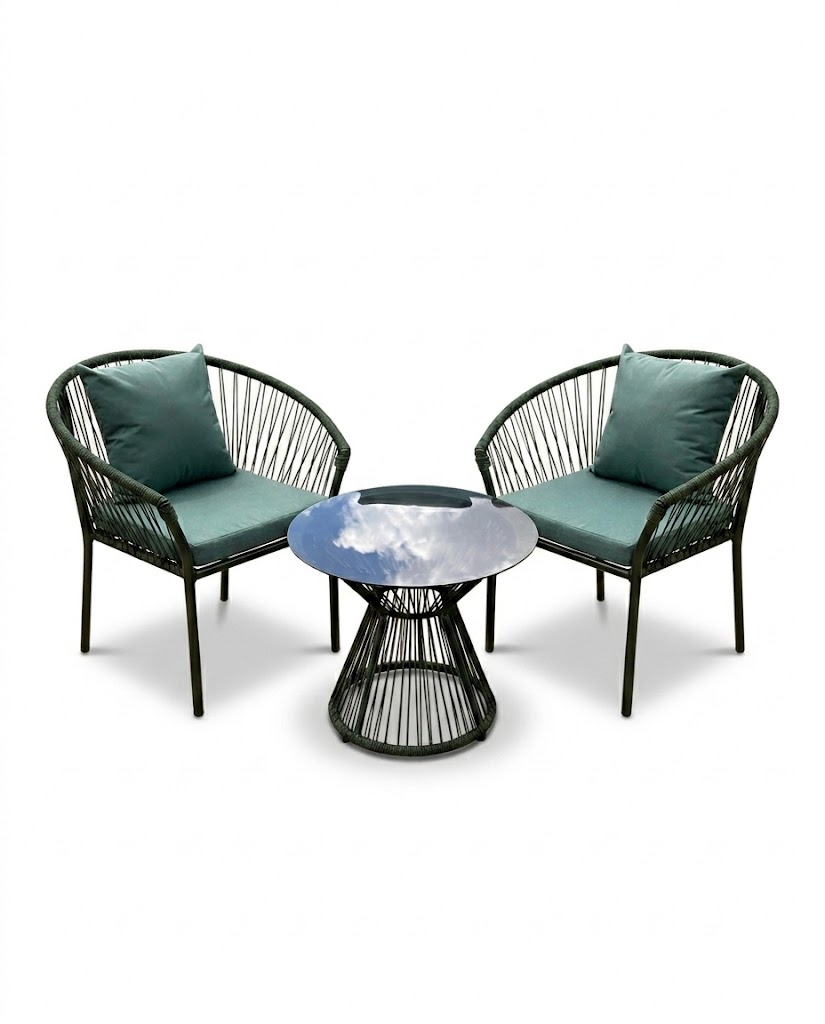 Mizani Green Balcony Seat — handcrafted African outdoor by JB.masaku in Kenya