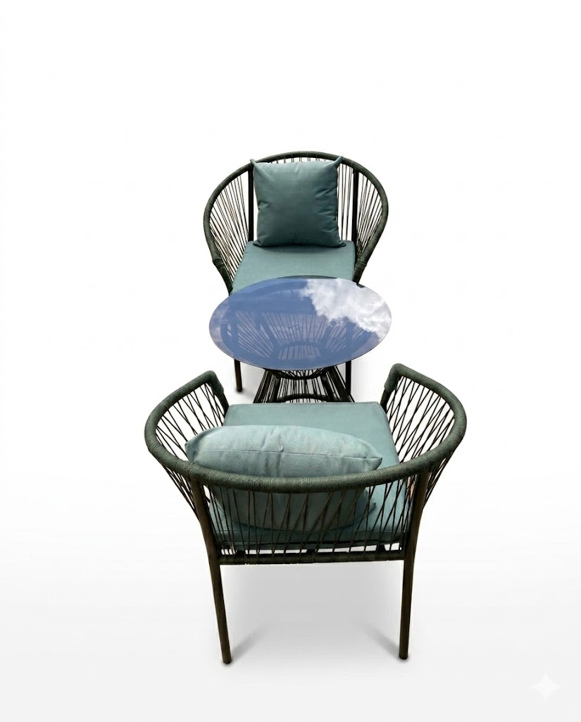 Mizani Green Balcony Seat — handcrafted African outdoor by JB.masaku in Kenya (view 2)