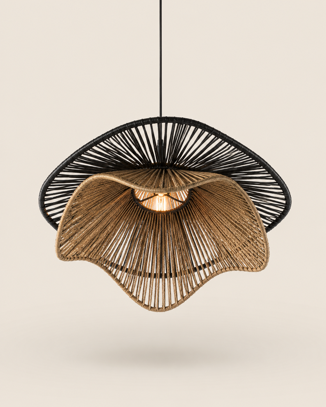 Nuru Woven Pendant Light — handcrafted African lighting by Outdoors furniture  in Kenya (view 2)