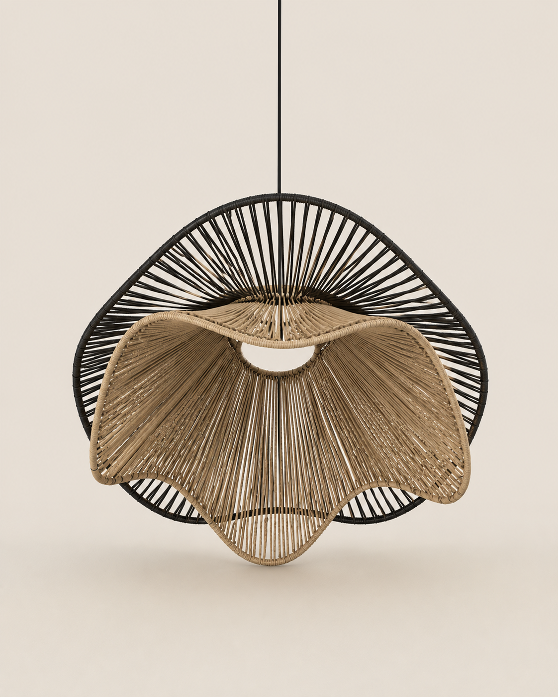 Nuru Woven Pendant Light — handcrafted African lighting by Outdoors furniture  in Kenya (view 3)