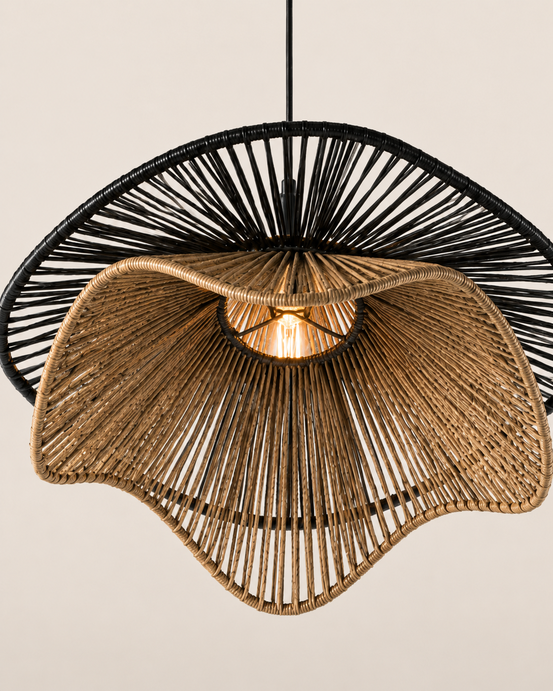 Nuru Woven Pendant Light — handcrafted African lighting by Outdoors furniture  in Kenya (view 4)