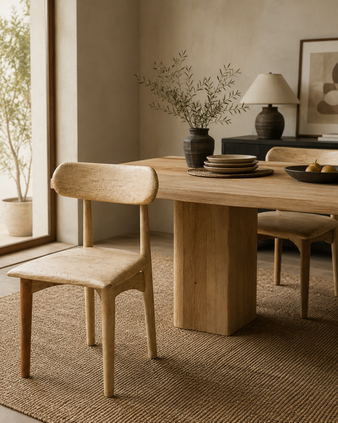 Kilele Heritage Dining Chair — handcrafted African furniture by Homefleet in Kenya