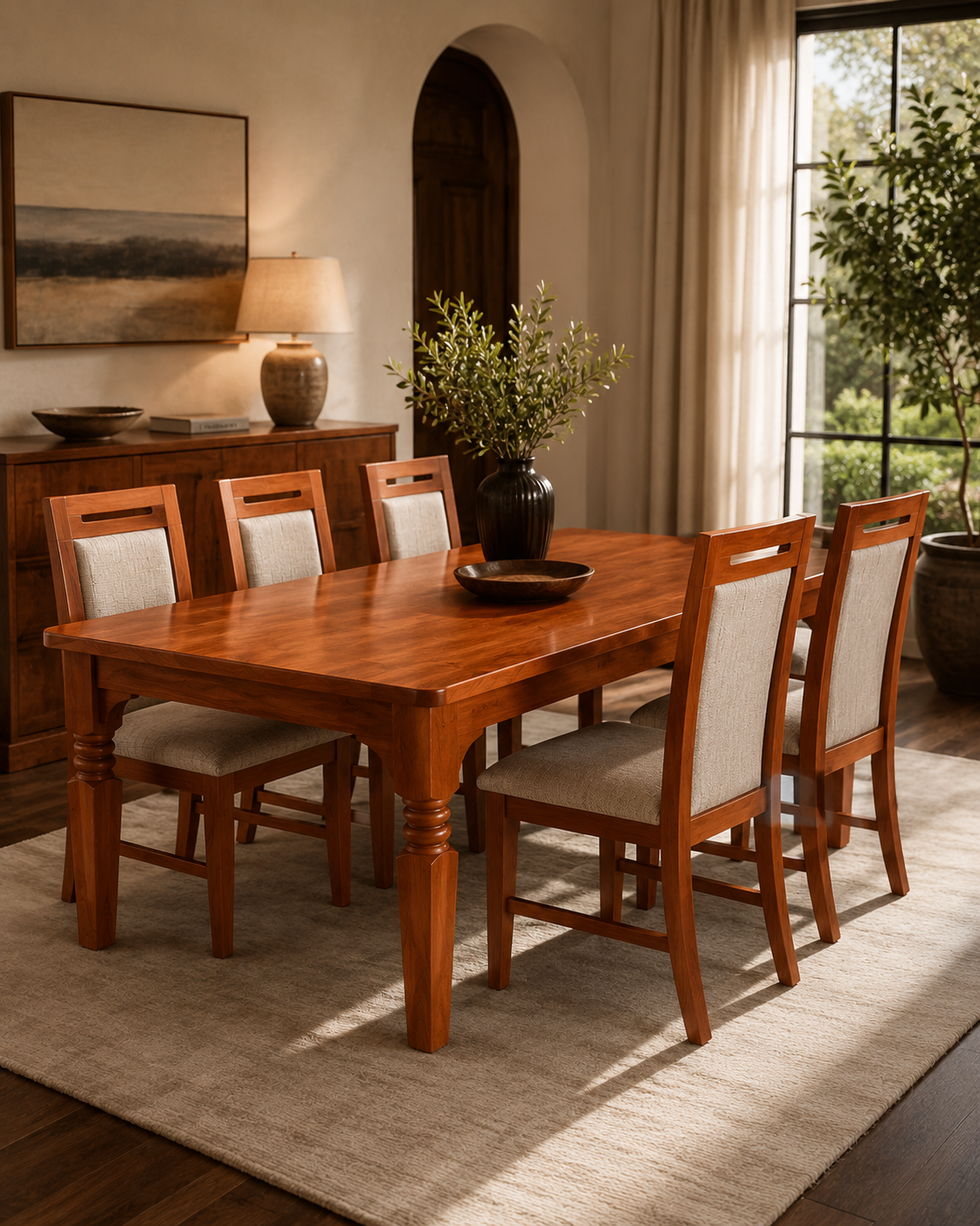 Zuri Dining Set — handcrafted African furniture by 2030 furniture  in Kenya