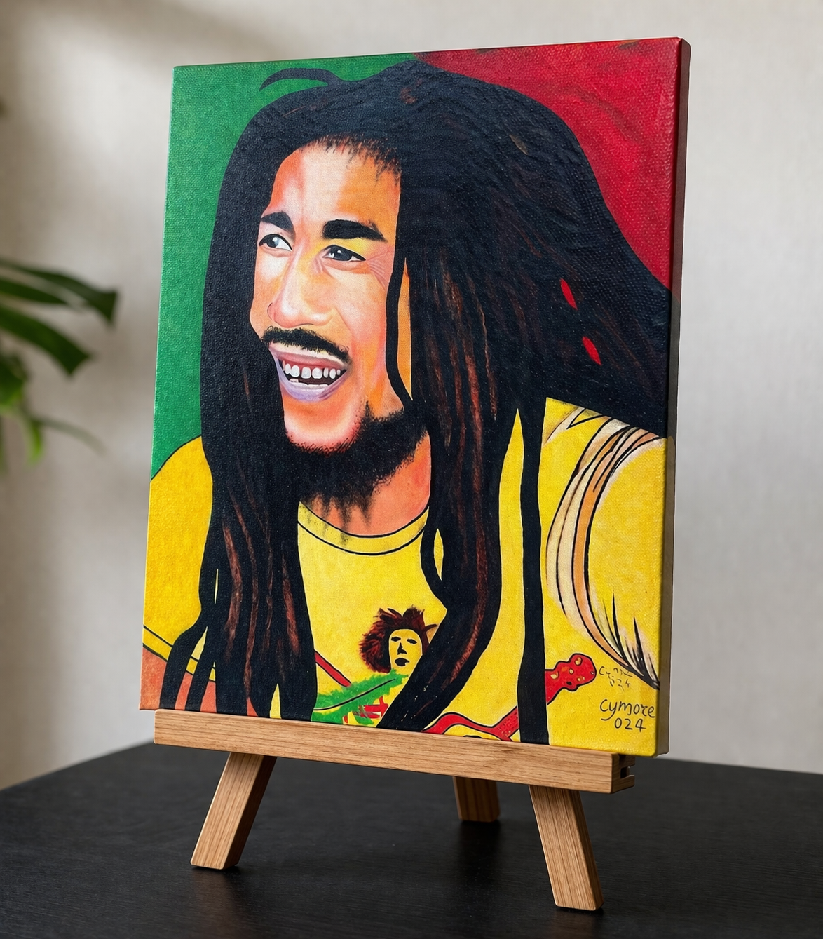 Bob Marley painting: Umo Reggae Reverie — handcrafted African furniture by FashonistarGallery in Kenya
