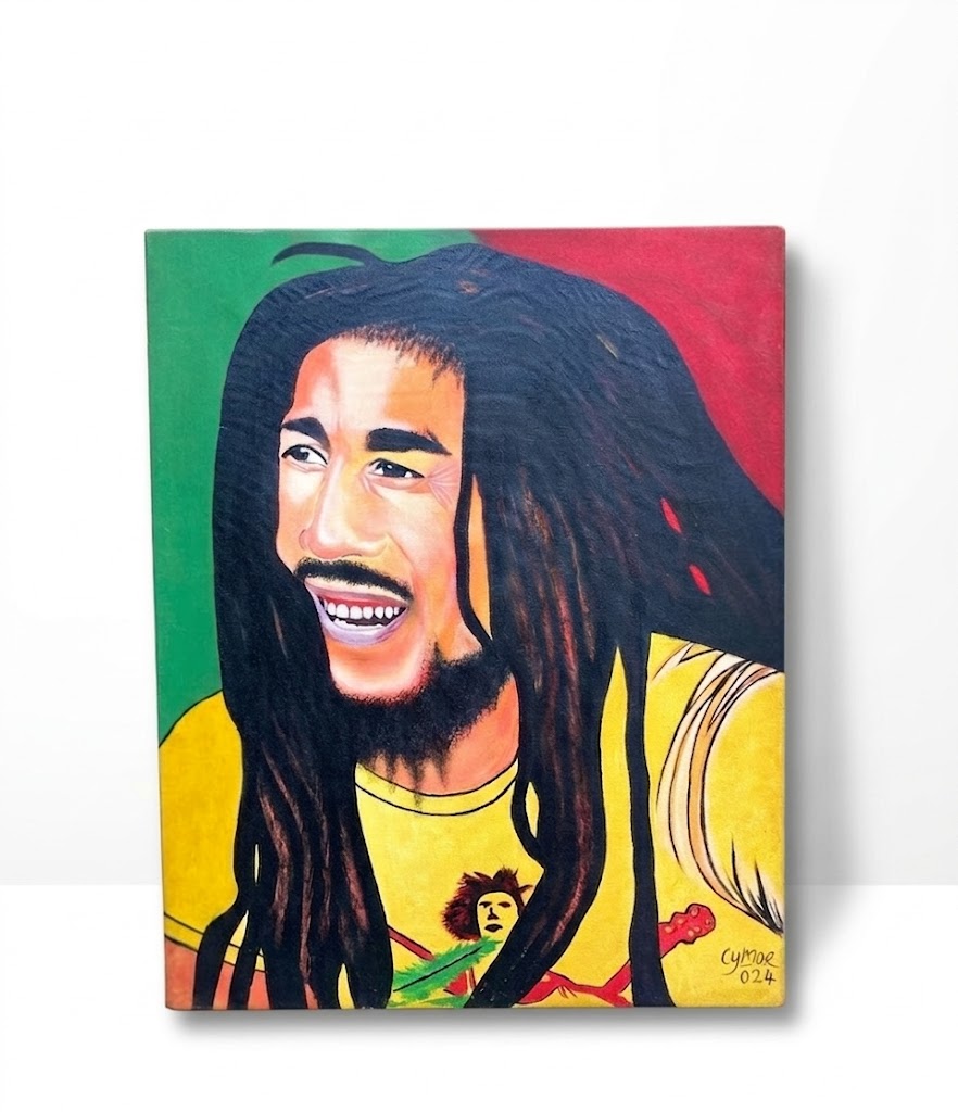 Bob Marley painting: Umo Reggae Reverie — handcrafted African furniture by FashonistarGallery in Kenya (view 2)