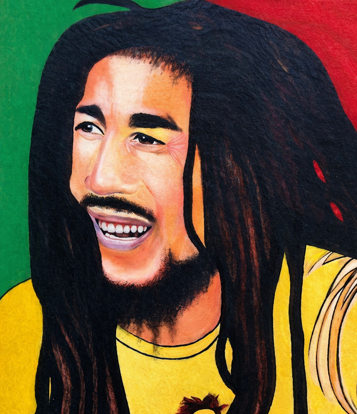 Bob Marley painting: Umo Reggae Reverie — handcrafted African furniture by FashonistarGallery in Kenya (view 3)