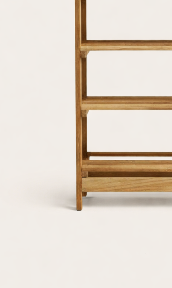 Sankofa Mahogany Étagère/Shoe Rack — handcrafted African furniture by Promising furniture world  in Kenya (view 2)