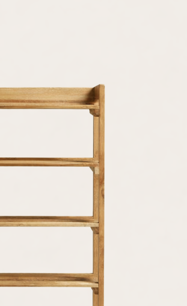 Sankofa Mahogany Étagère/Shoe Rack — handcrafted African furniture by Promising furniture world  in Kenya (view 3)