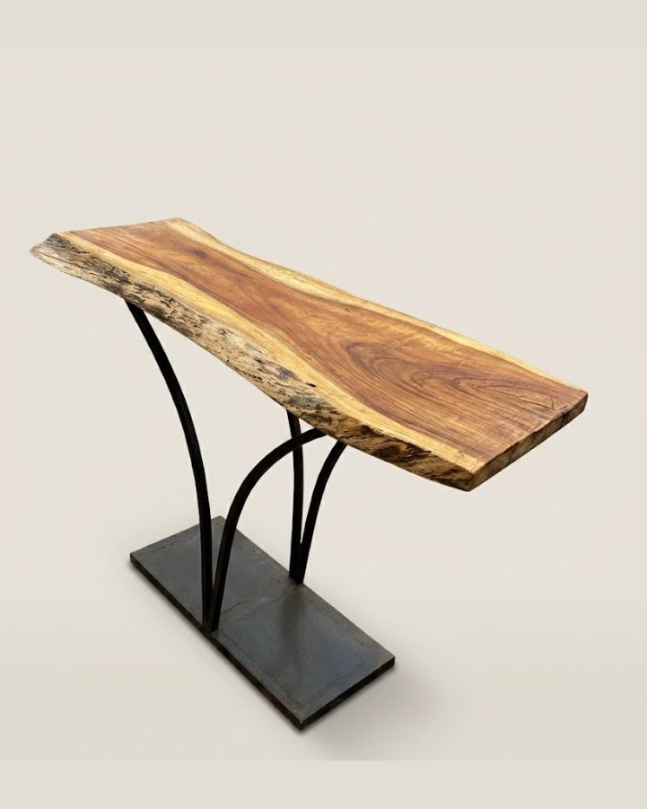 Nneka Live-Edge Console Table — handcrafted African furniture by Natural art furniture  in Kenya (view 3)