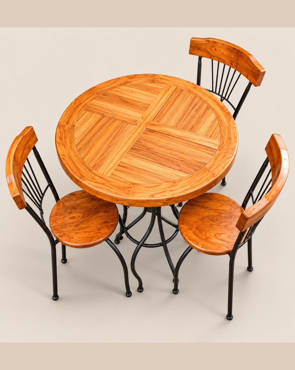 Daba Set Bistro Dining Set — handcrafted African outdoor by Woodplace in Kenya (view 2)