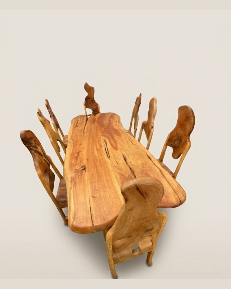 Kaya Custom Dining Set — handcrafted African furniture by Natural art furniture  in Kenya (view 2)