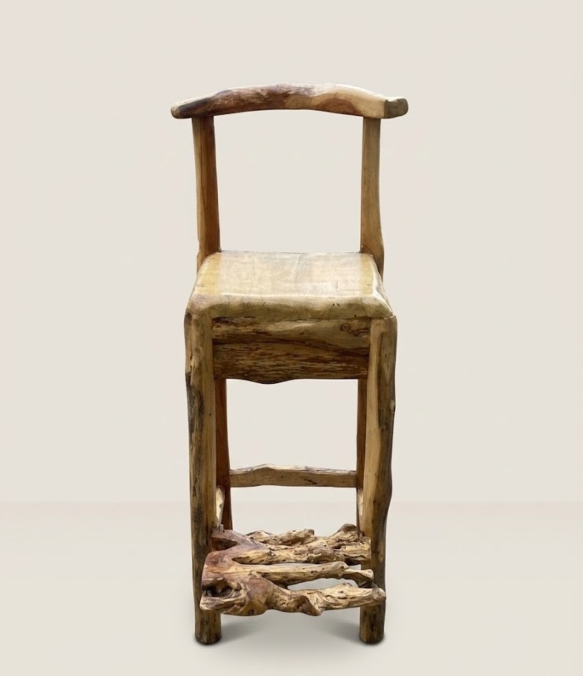 Mbingu Custom Bar Stool — handcrafted African furniture by Natural art furniture  in Kenya (view 2)