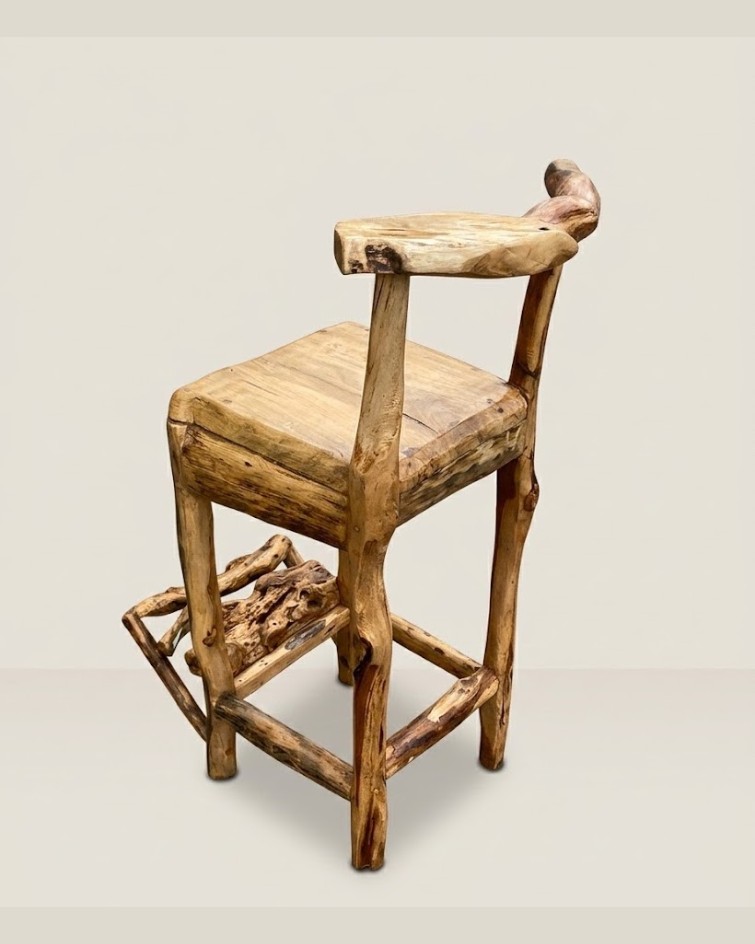 Mbingu Custom Bar Stool — handcrafted African furniture by Natural art furniture  in Kenya (view 3)