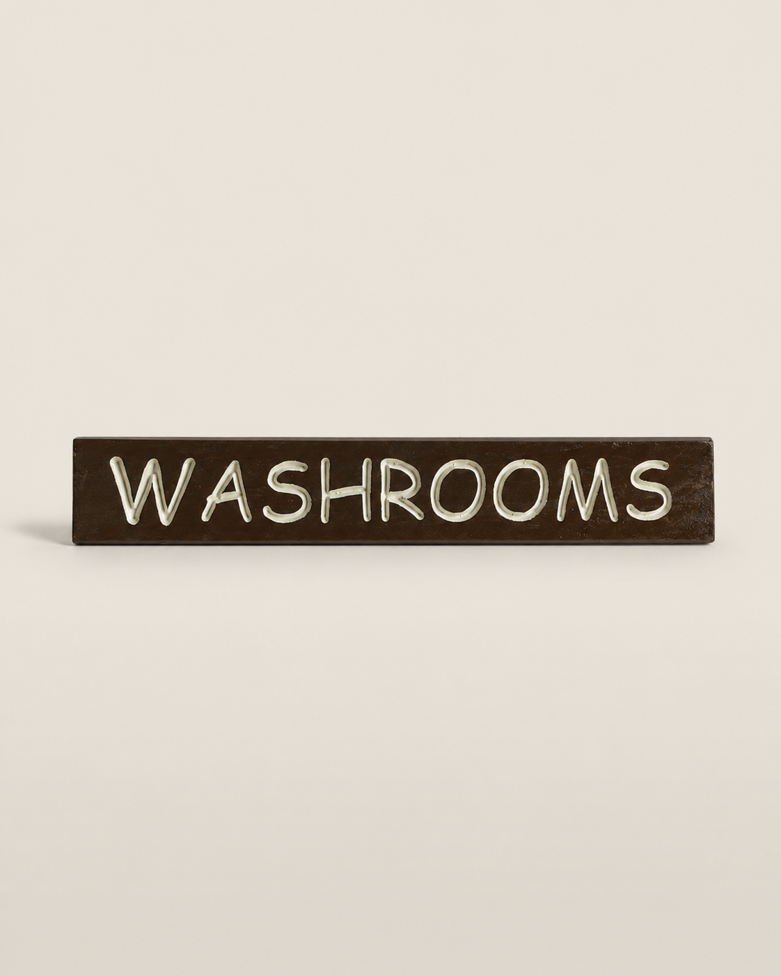 Ufuasi Washrooms Sign — handcrafted African outdoor by Dankass Art and Signs  in Kenya