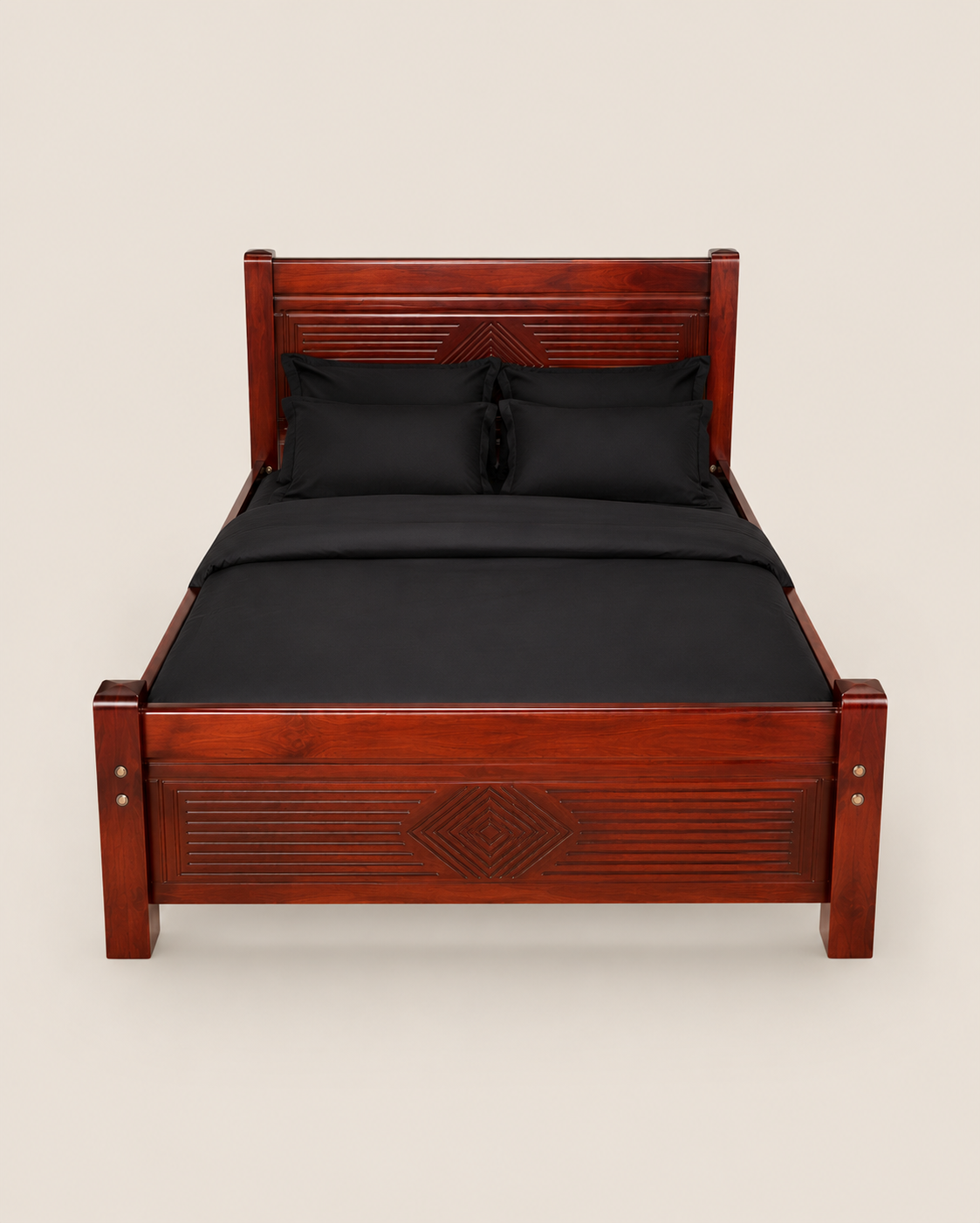 4 by 6 Fumbo Bed Frame — handcrafted African furniture by Fahari homes in Kenya (view 2)