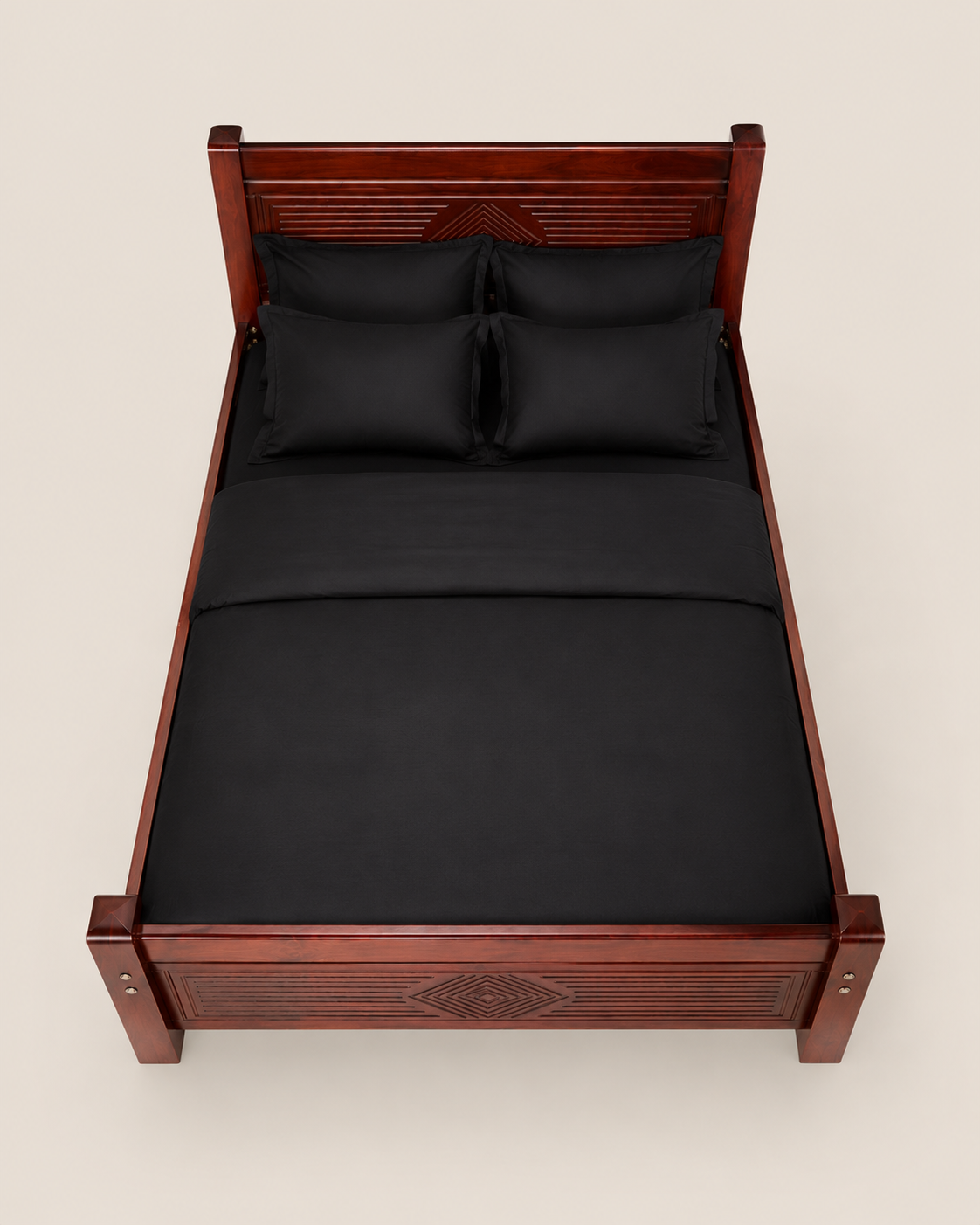 4 by 6 Fumbo Bed Frame — handcrafted African furniture by Fahari homes in Kenya (view 3)