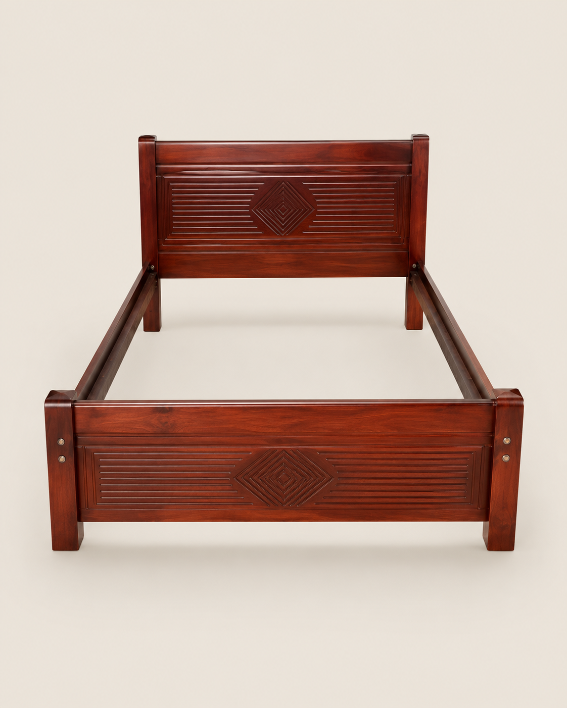 4 by 6 Fumbo Bed Frame — handcrafted African furniture by Fahari homes in Kenya (view 4)