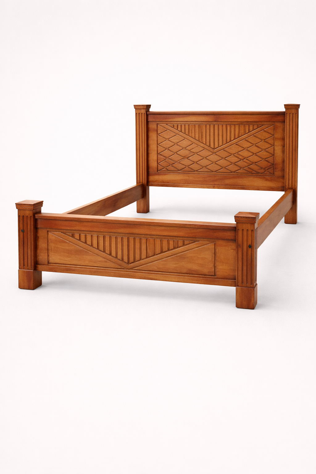 Msanzi Bed Frame 5 by 6 — handcrafted African furniture by Safi furniture  in Kenya (view 2)