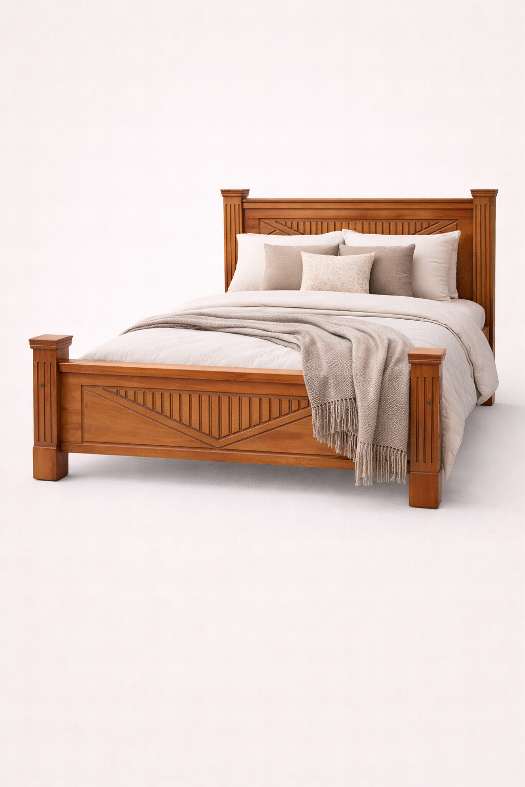 Msanzi Bed Frame 5 by 6 — handcrafted African furniture by Safi furniture  in Kenya (view 3)