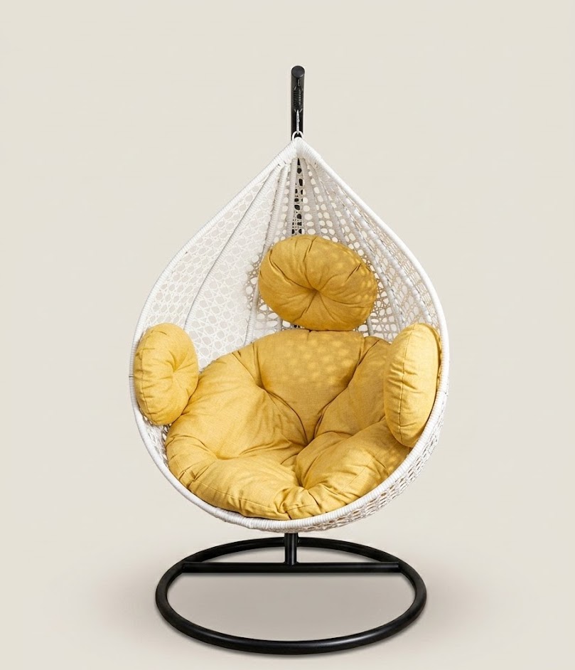 Dacuma Hanging Chair — handcrafted African outdoor by Tajil furniture  in Kenya