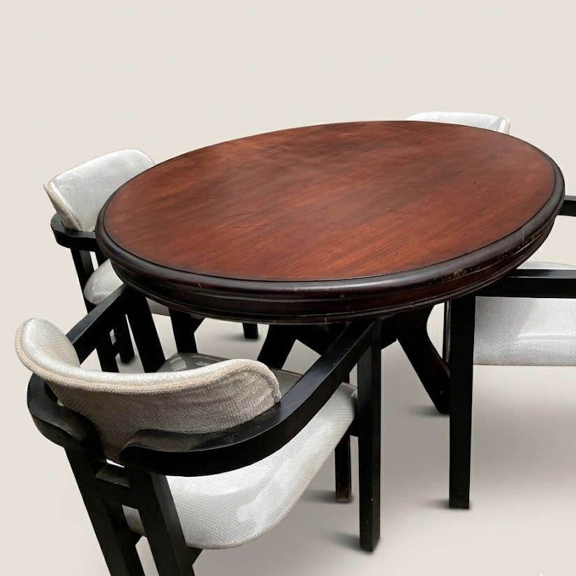 Kikonde Round Table Set — handcrafted African furniture by El Mundo Furniture in Kenya (view 3)