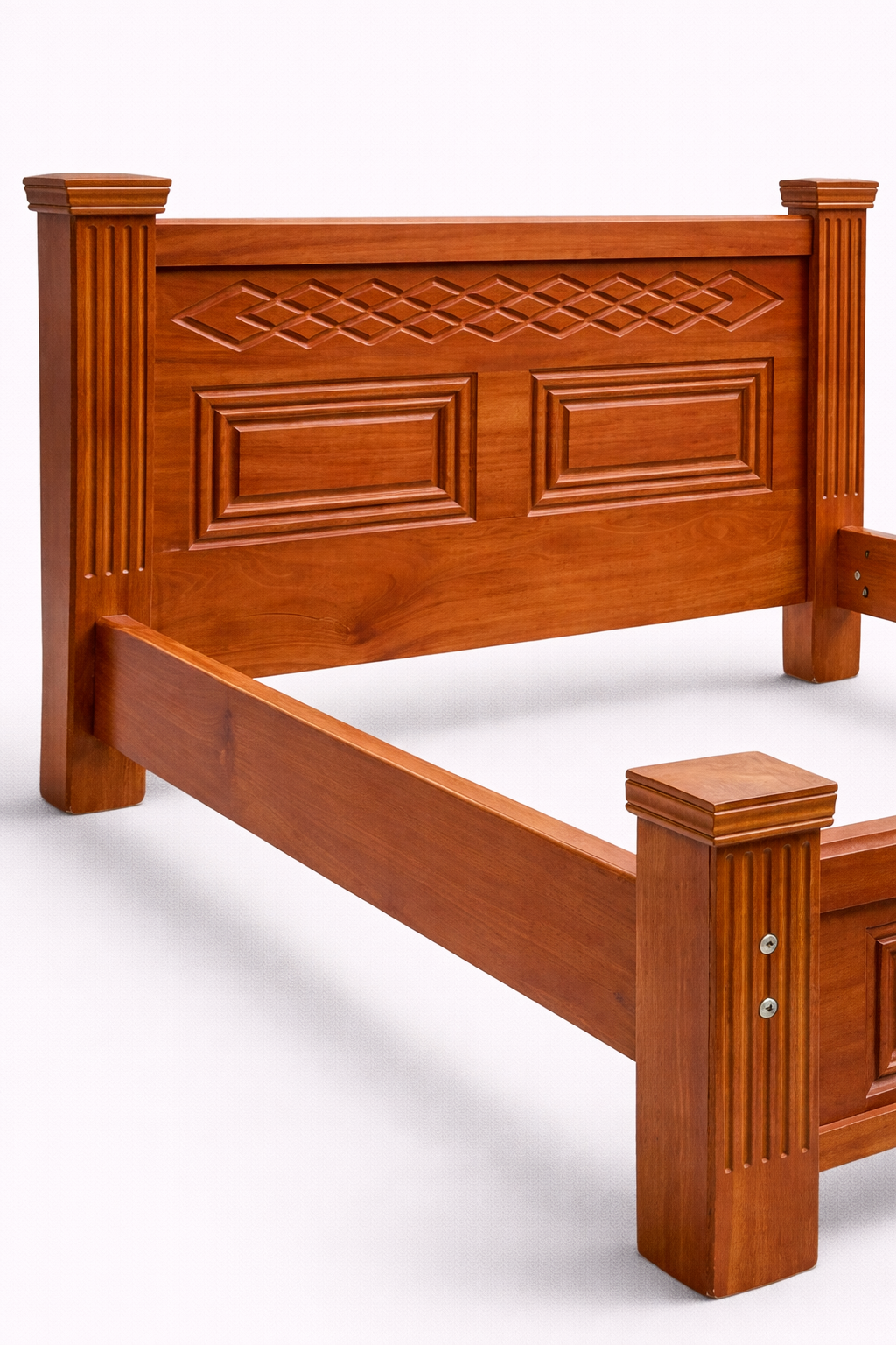 Jua Mahogany Bed 5 by 6 — handcrafted African furniture by Kenyatta furniture in Kenya (view 3)