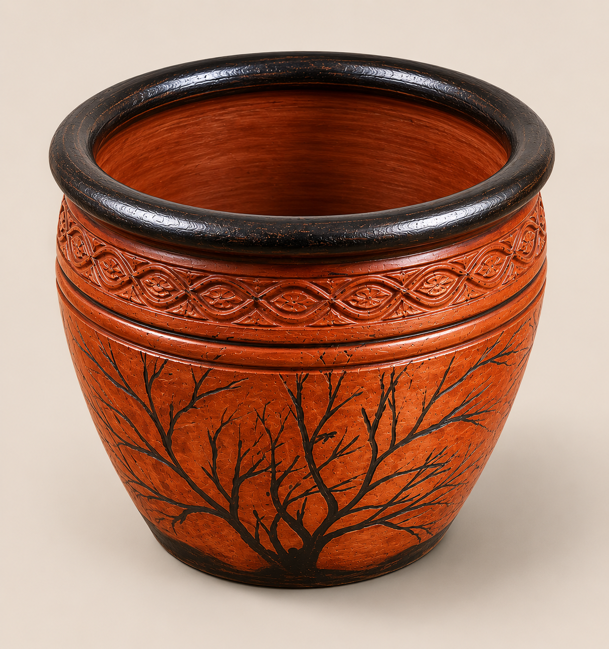 Bafana Clay Tree Planter — handcrafted African outdoor by Beauty flower makers in Kenya (view 2)