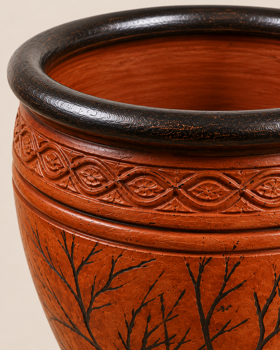 Bafana Clay Tree Planter — handcrafted African outdoor by Beauty flower makers in Kenya (view 3)