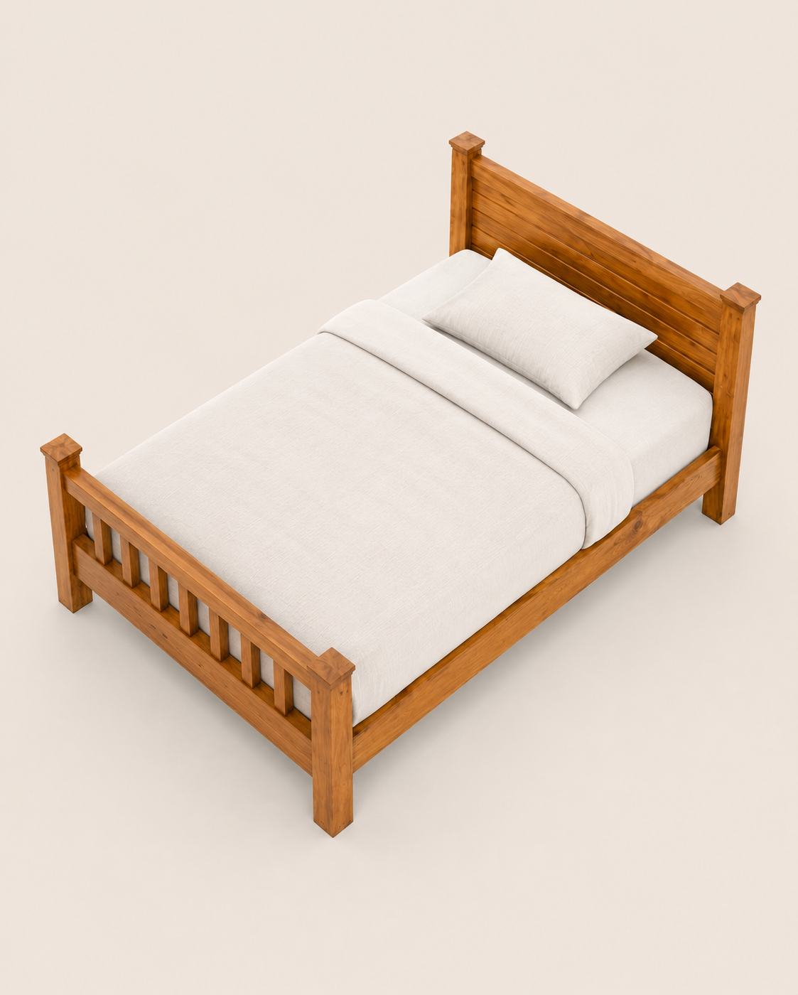 4 by 6 Msasa Modern Bed — handcrafted African furniture by Peter furniture  in Kenya