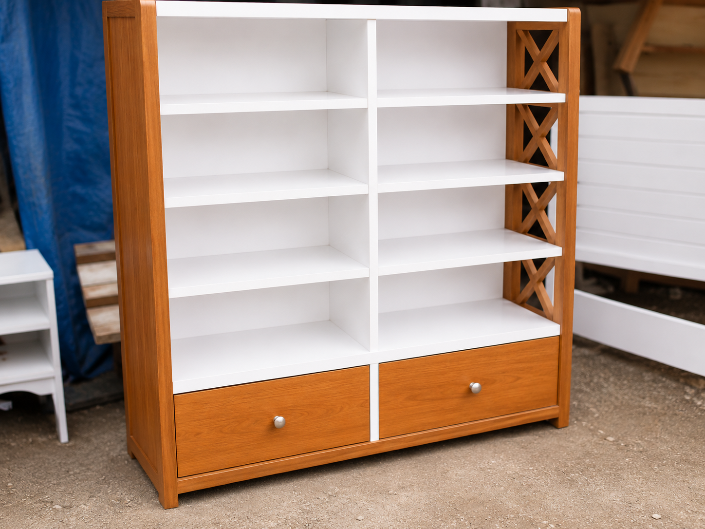 Zuri Shelf — handcrafted African furniture by Gifted woodwork enterprises in Kenya (view 2)